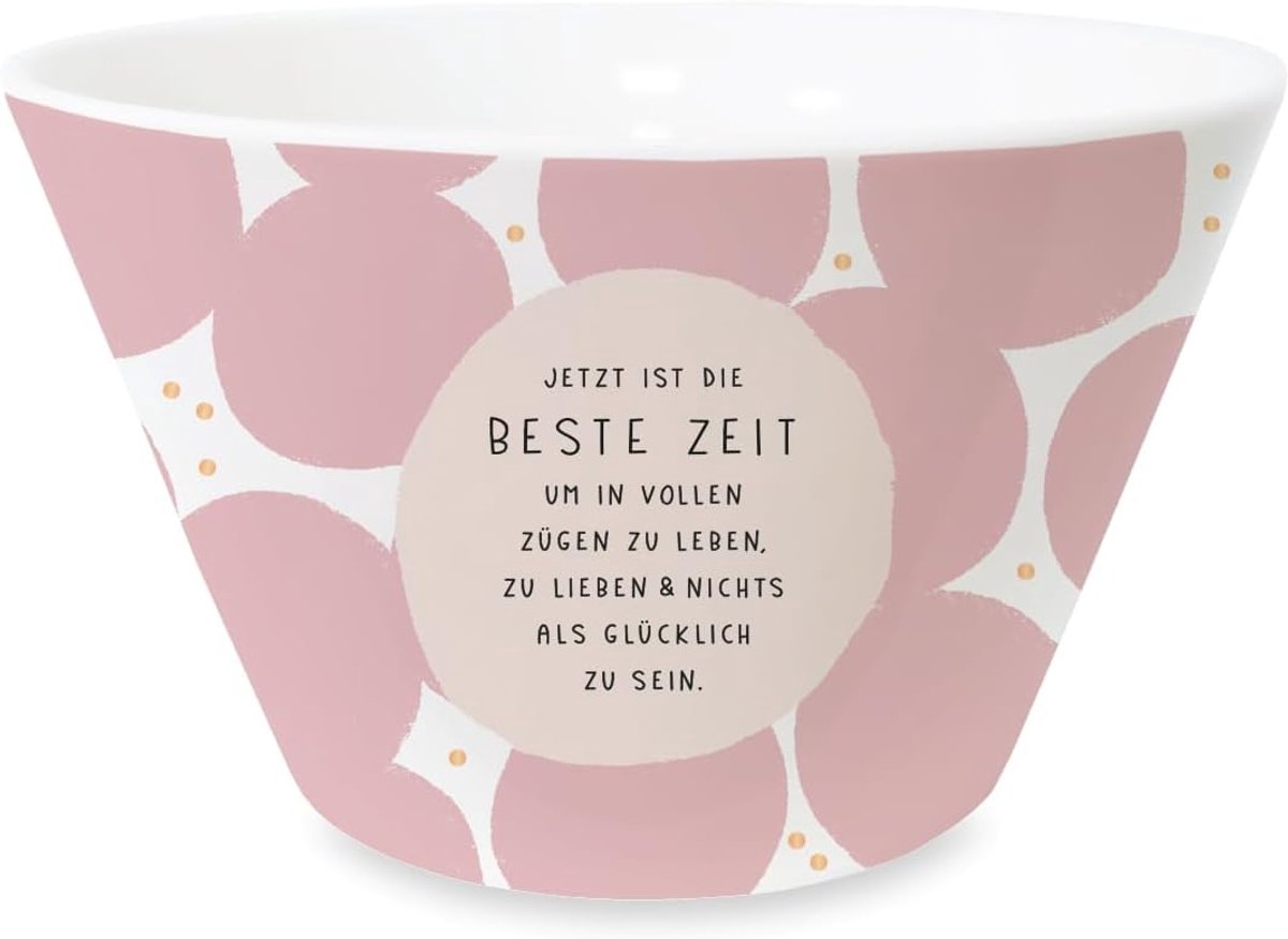 Workshop muesli-schaal met echt goud, porseleinen kom