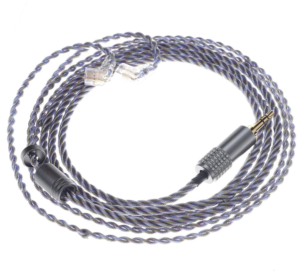 Zoe Upgraded kabel, 4-aders, puur koper, verzilverd, koper, verguld, 24 AWG, strengen draad voor in-ear hoofdtelefoon, KZ ZS10 Pro, TINHIFI T2, T3 Plus, Tripowin Zoe, met 2-pins 3,5 mm