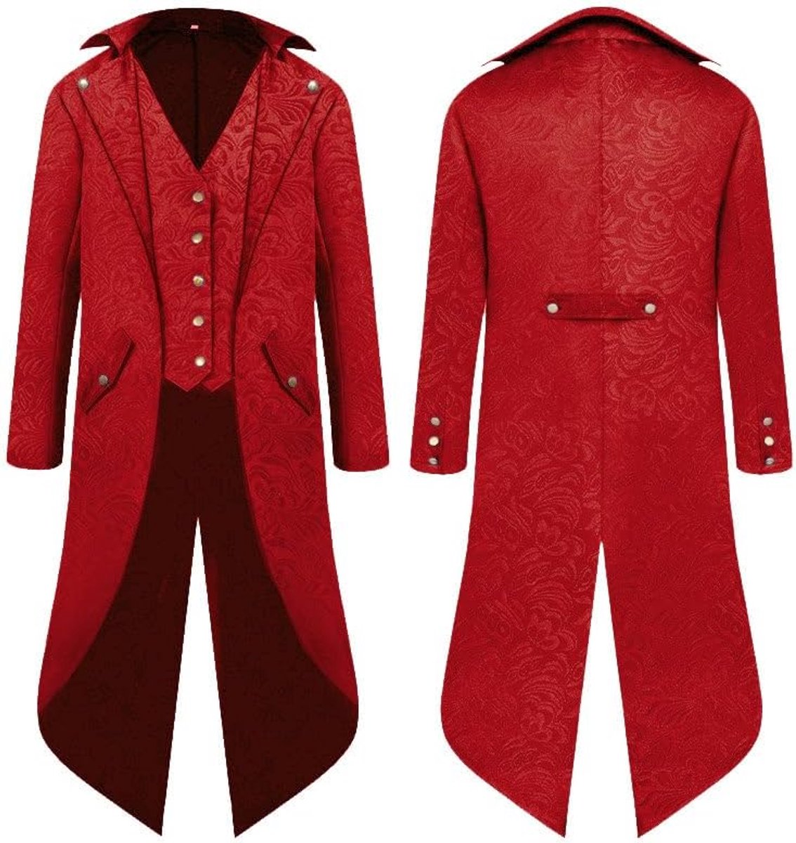 Jas staartjas heren, middeleeuwse kleding tovenaar kostuum piraat jas mannen, Halloween renaissance piraat vampier party cosplay kostuums voor volwassenen
