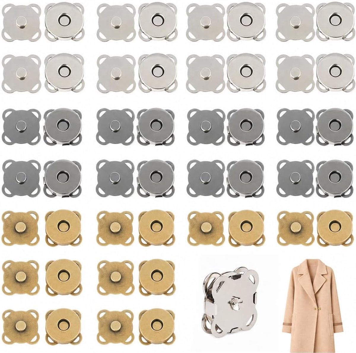 Knopen Voor Tassen,Onzichtbaar,Geen Boor Nodig,Voor Naaibenodigdheden,DIY Kleding