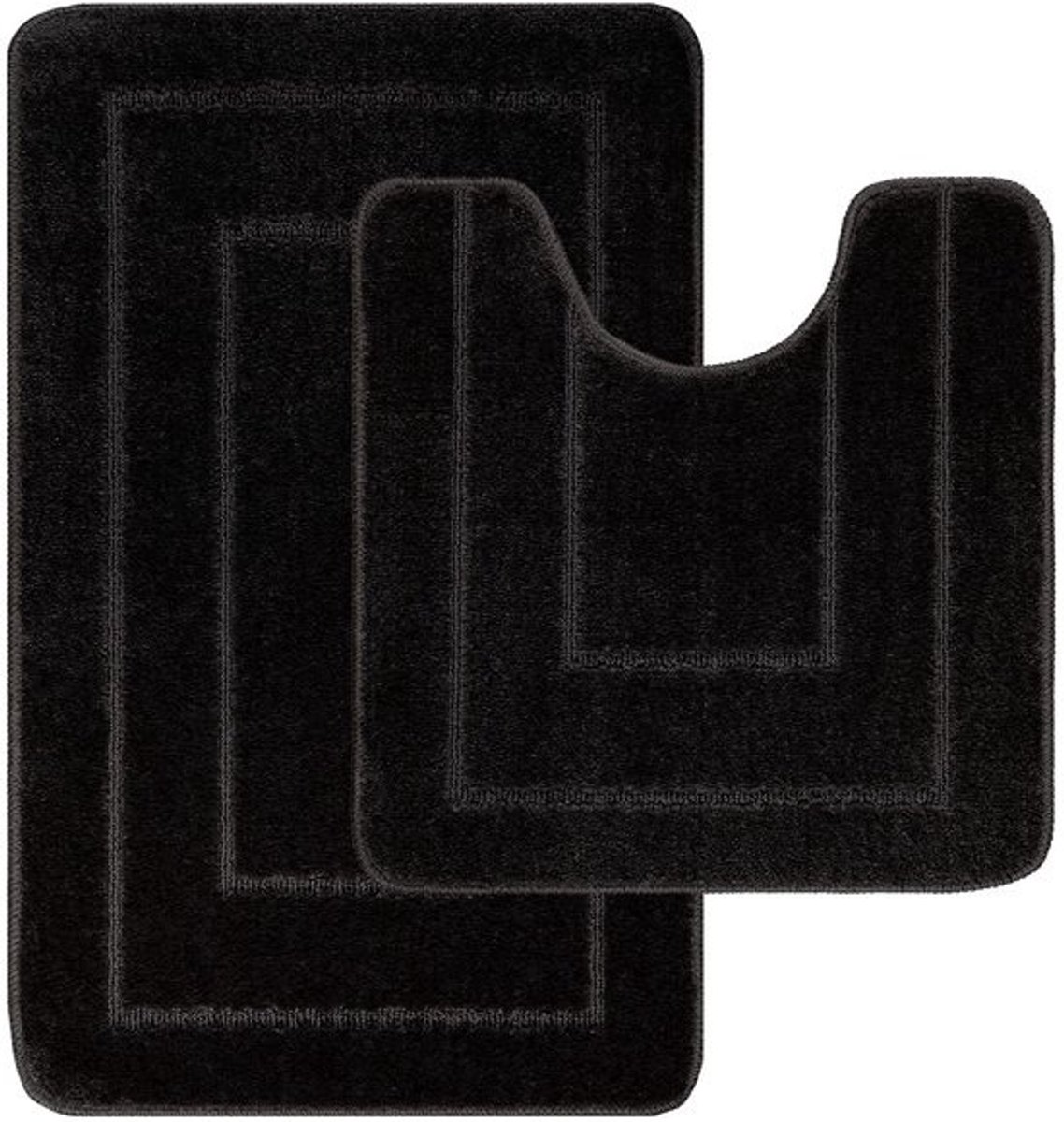 Dailygoods- Badmat Antislip 2-delig - Waterabsorberend - Zacht - Polypropyleen - Badkamermat - Ademend en huidvriendelijk - Badkamertapijt