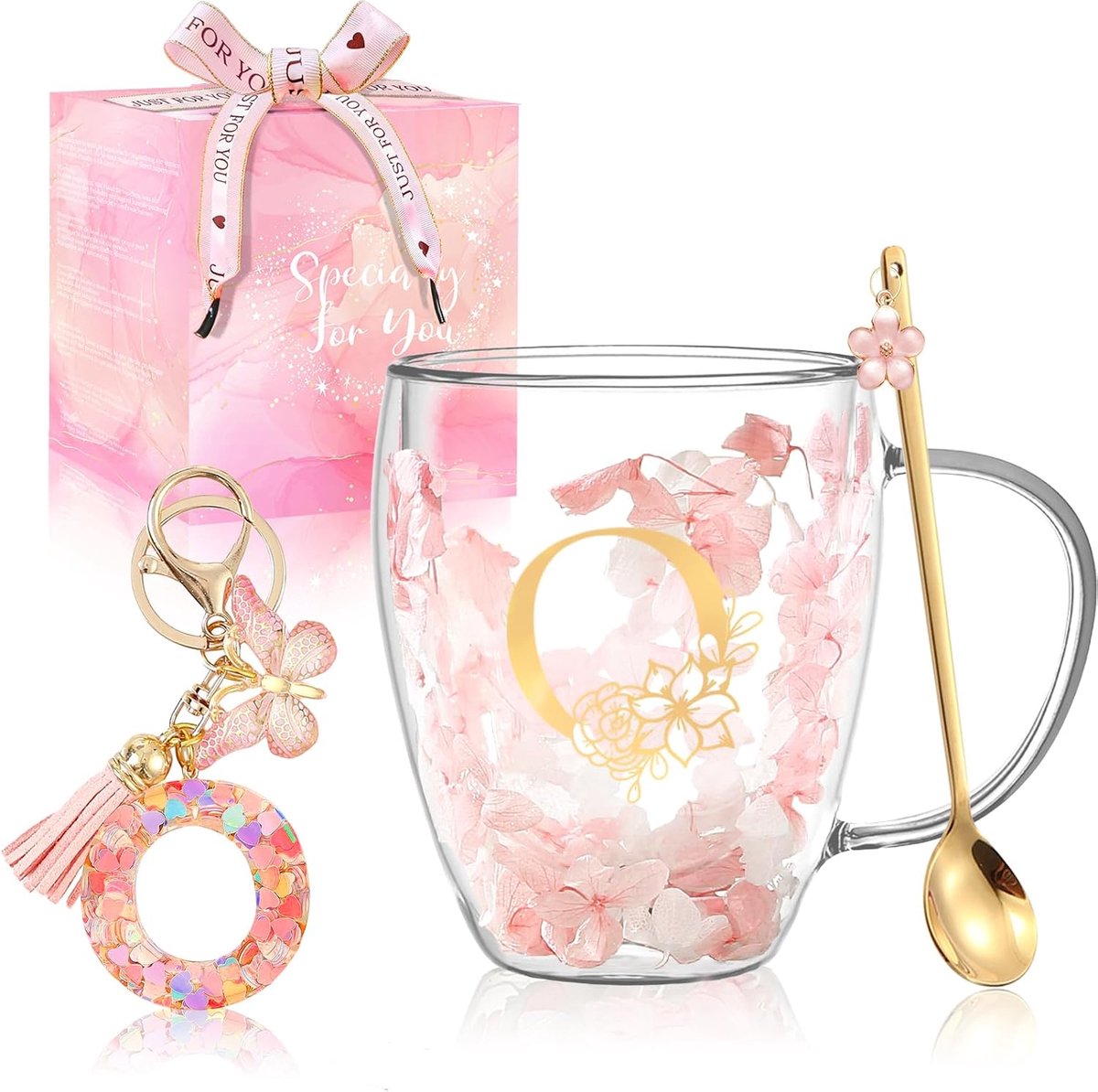 Cadeaus voor vrouwen latte macchiato glazen, voor vrouwen, dubbelwandige koffieglazen, gepersonaliseerde Kerstmis, Valentijnsdag, voor haar, vriendin, collega