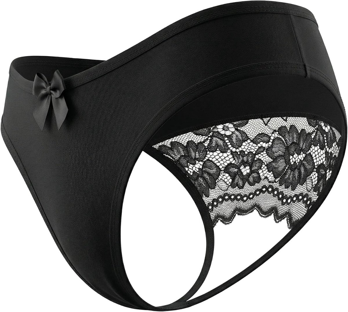Ondergoed met Voorkantstrik Lage Taille Valentijnsdag Uitgesneden Kant Achter Slipje Cheeky G-String