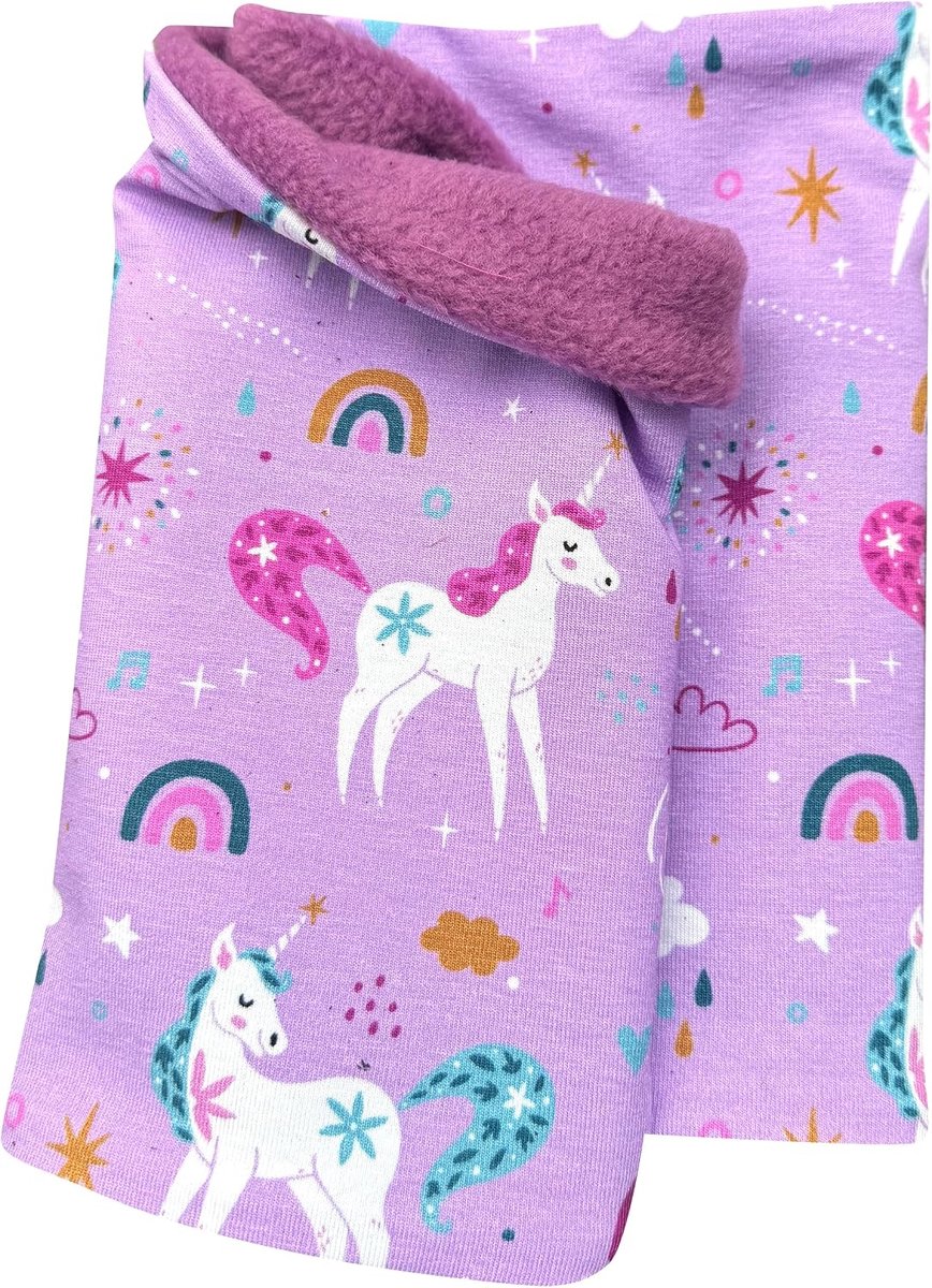 20220522 Warme slaapsjaal/halsdoek voor meisjes, dames en jongens, met fleece gevoerd, vele motieven, winter, overgangsperioden (van biologische stoffen)