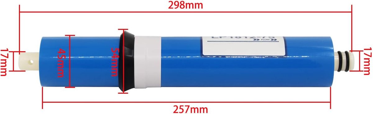 75 50 GPD Reverse Osmosis Membraan, vervangend waterfilter