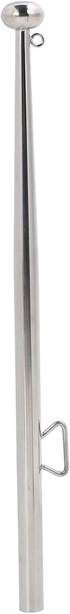 24 Inch Bootvlagmast, 316 Roestvrijstalen Vlaggenmast, Railmontage Mariene Vlaggenmast, Vlaggenmasthardware voor Maritiem Jacht, Commercieel of Residentieel (Groot balhoofd 25 mm