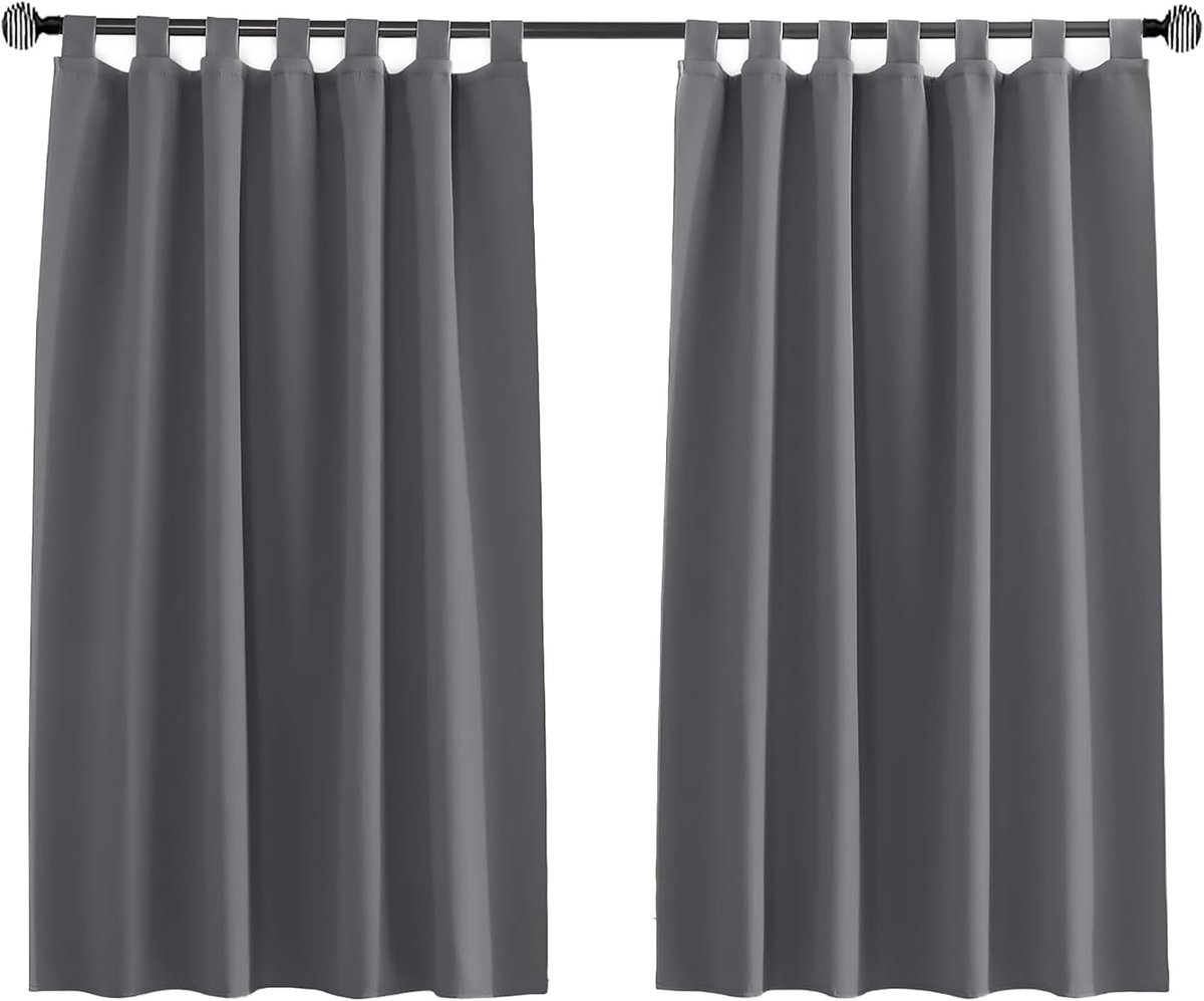 Verduisteringsgordijn, kort, keukenraam, gordijnen, ondoorzichtig, slaapkamer met lussen, 1 stuks, 1 stuks, 120 x 150 cm (b x h)