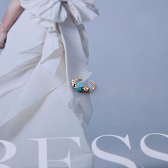 Turquoise neusring hoepel gouden neusring stud kleine neuspiercing kleine piercing neus hoepel neus piercing sieraden voor vrouwen — afbeelding 4
