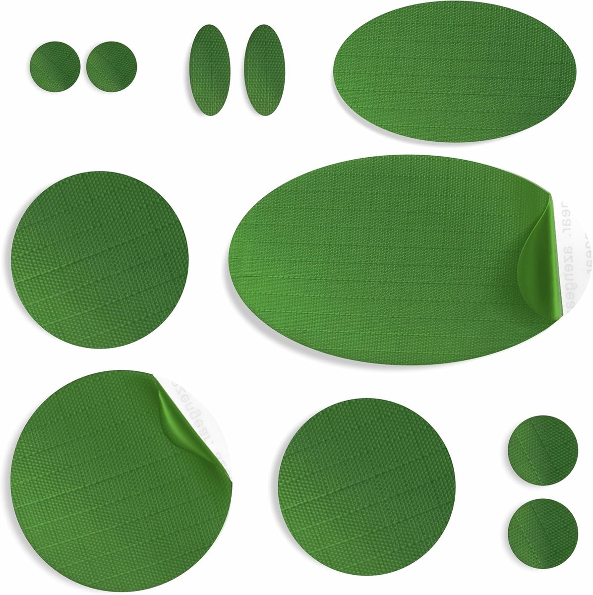 Reparatiepatches | Pre-cut, zelfklevend, zacht, waterdicht, scheurvast nylon stof om gaten in kleding, slaapzakken, skibroek (11 stuks) te bevestigen