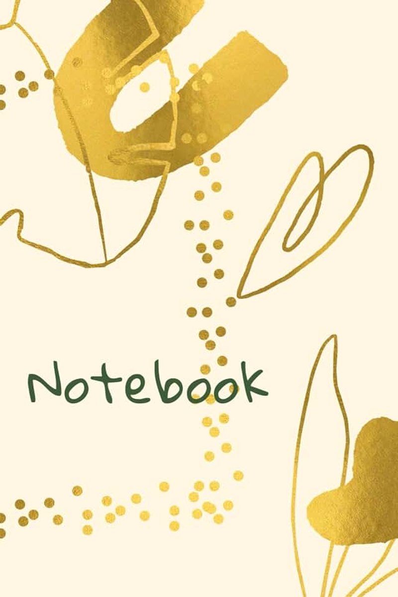 Moments – Elegant Abstract Notebook: A stylish notebook with a modern gold abstract cover for notes, planning, and creativity.
