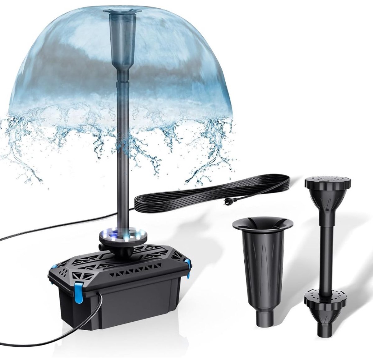 Zolvano® Vijverfilter Complete Set - Drukfilter - Luchtpomp-Zwart