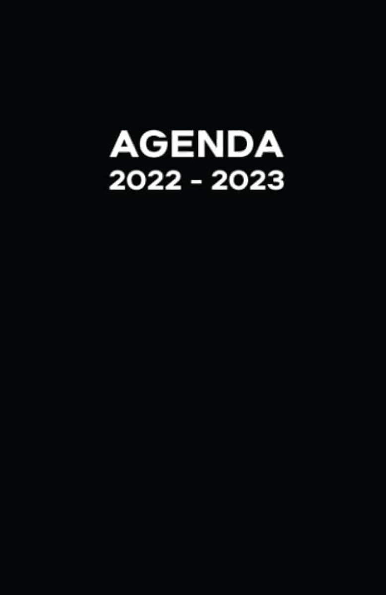 Scolaire 2022 2023: Cahier de Texte et de Devoirs pour Élève, Étudiant, Primaire, Collège et Lycée - Agenda une Page par Jour Journalier – Fond Noir.