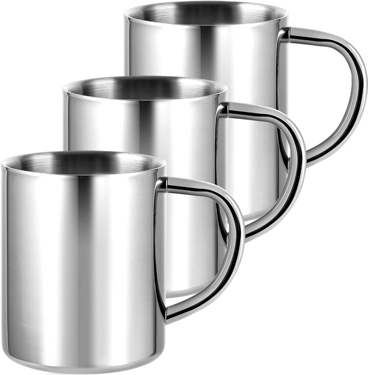 Thermosbekers - 400 ml per beker - dubbelwandige isolatiebeker