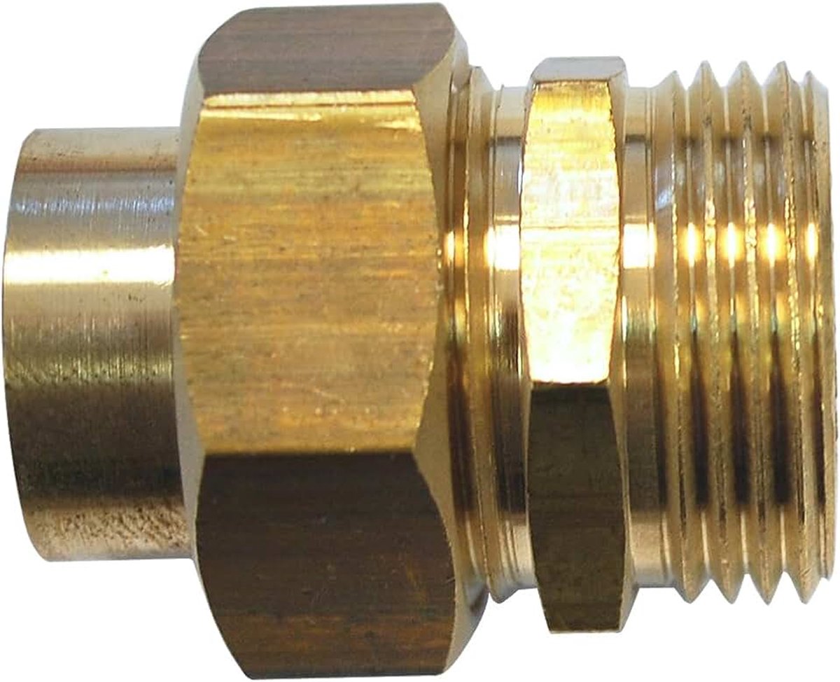 Buisschroefverbinding 341GCU, ijzer, koper, conisch, mannelijk, 15 x 21, buisdiameter 16 mm