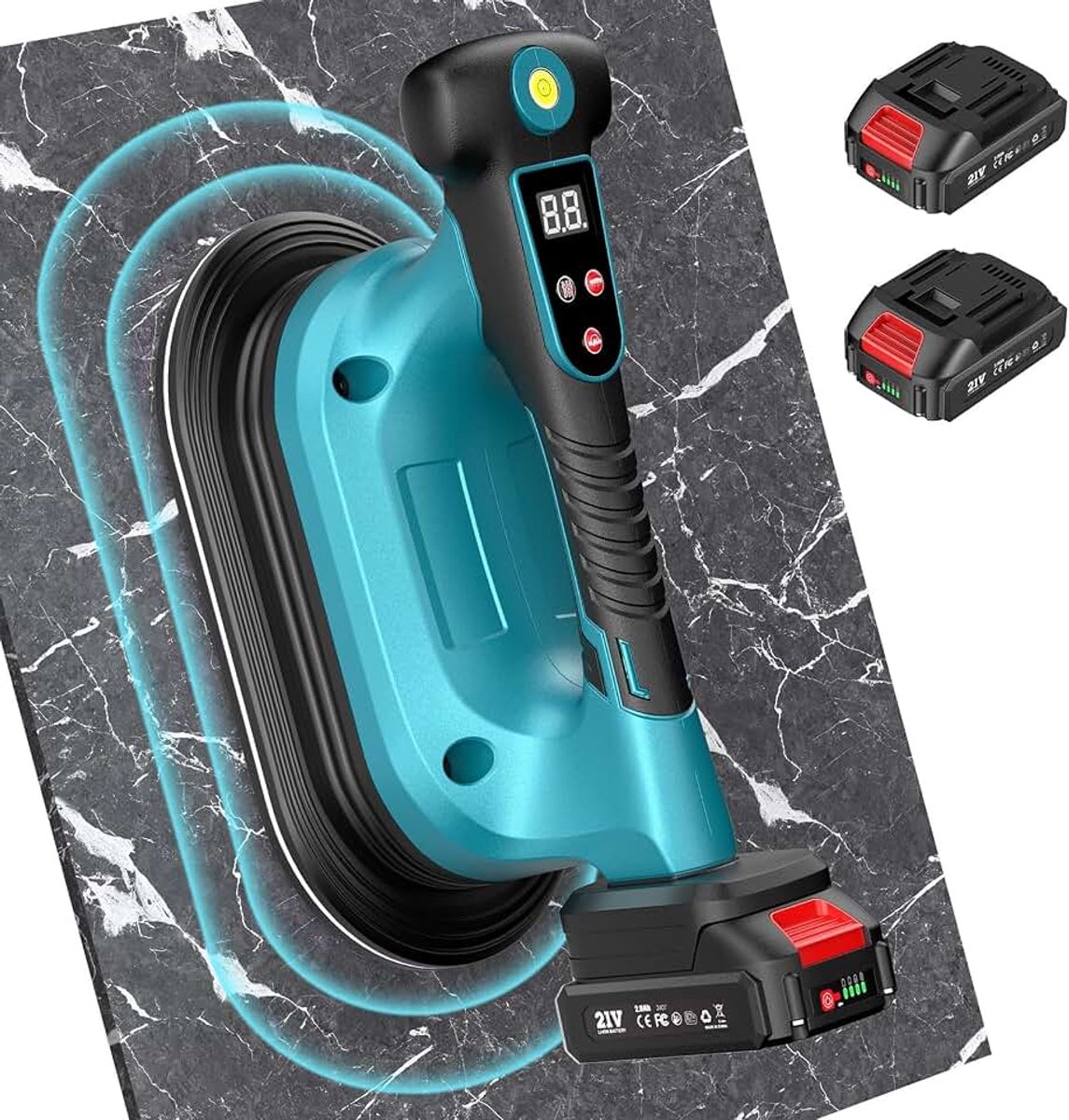 Tegeltriler, draadloos trilapparaat met 2 x 2000 mAh batterijen