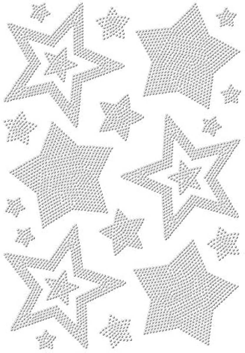 Strass-design met strassmotief, strijkmotief van strass, DIN A4, sterren