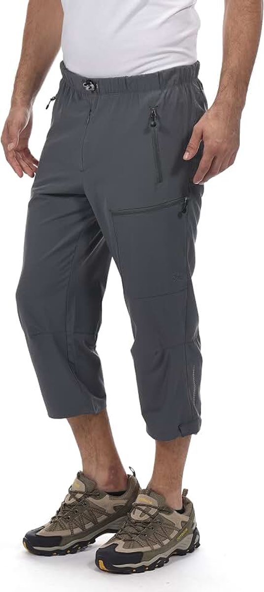 Donkey Andy Mannen Sneldrogende 3/4 broek Capri Shorts Lichtgewicht Wandelen Reizen Casual