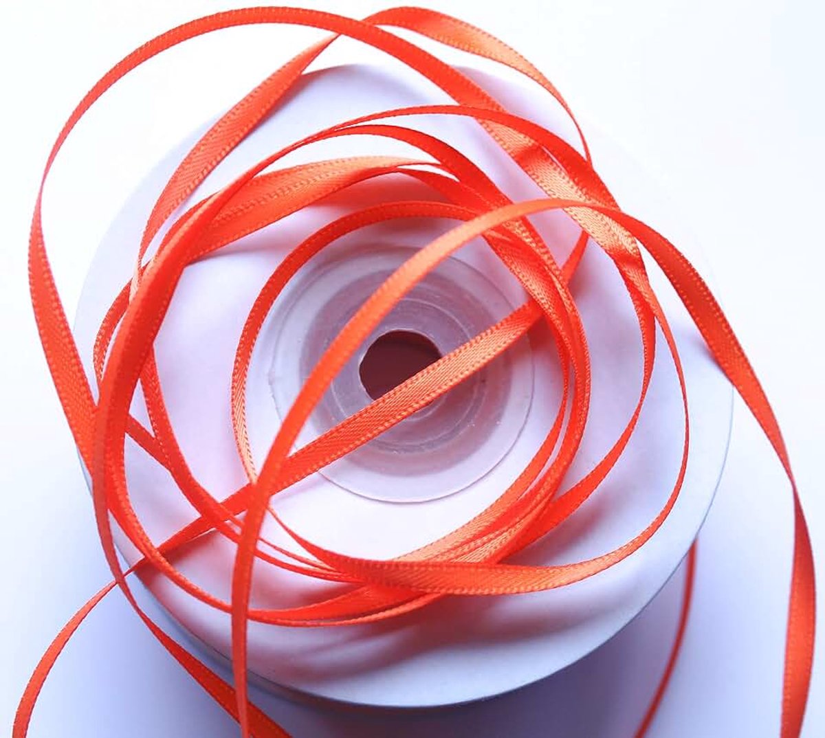 100 m satijnen lint 3 mm lint, cadeaulint, decoratielint, satijn bruiloft, Kerstmis (oranje, 100 m 3 mm)