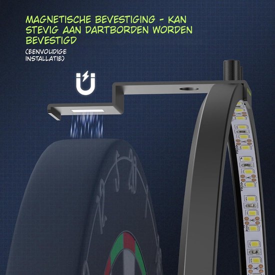 Kavora Dartbord Verlichting - Dart Bord Verlichting - Professionele Verlichting voor Dartbord - Zwart - 47cm x 47xm 13cm van Kavora — afbeelding 3
