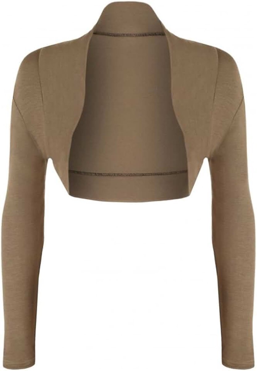 Lange mouwen, cardigan, crop top, lichte open voorkant, bolero-cardigans voor dames, perfecte mini-blouse voor gelaagdheid over zomerjurken