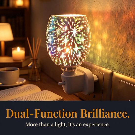 Geurlamp, 80 x 70 mm, elektrische wasbrander, 3D-aromalamp, fusiebrander, warmtelamp voor geschenken thuis — afbeelding 3