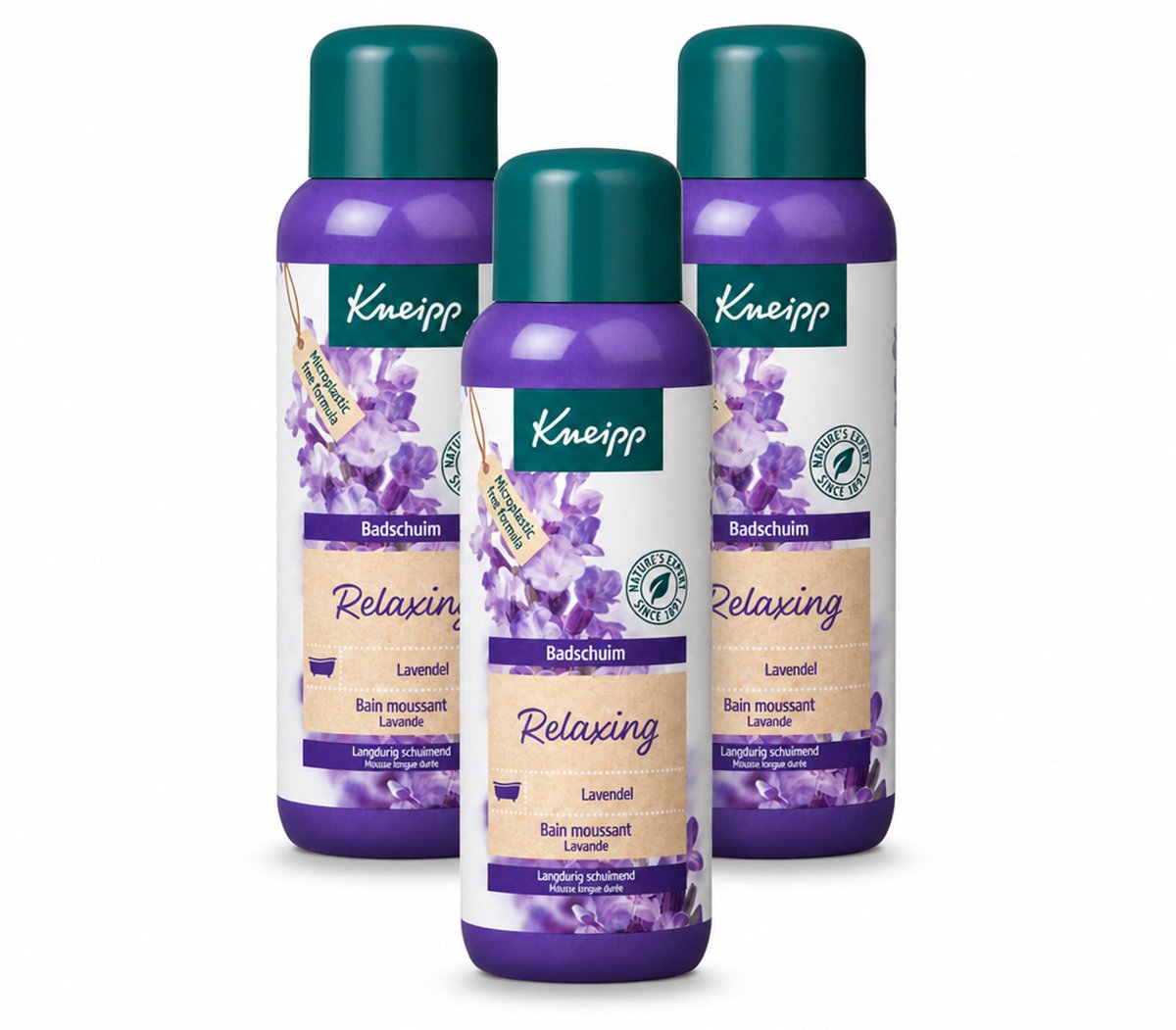 3 x Kneipp - Badschuim - Lavendel - Bloemige geur - 400 ml - Voordeelverpakking - 3 stuks