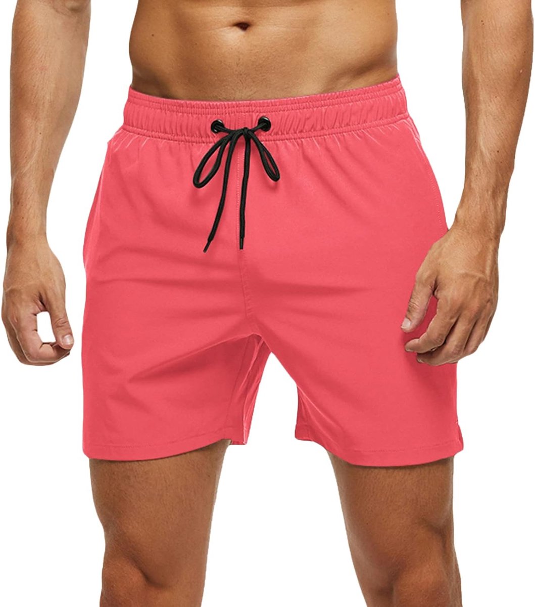 Shorts met ritszakken surfen rekbare strandshorts ademende mesh voering sneldrogend