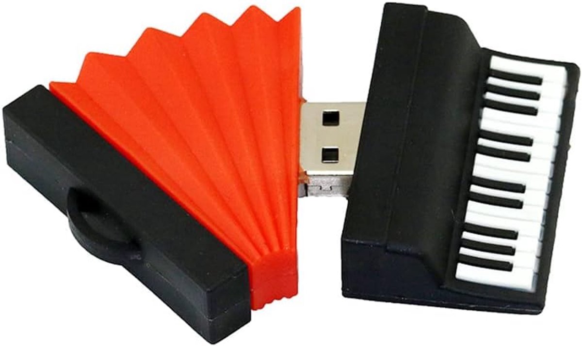 USB-stick met toetsenbord, 32 GB, hoge snelheid, rood en zwart, grote capaciteit voor gegevensopslag