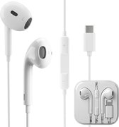 Nuvance Oortjes met Draad - Bedrade Oordopjes - USB-C Oortjes - Oordopjes met Draad en Microfoon - In-Ear Oordopjes - Wit