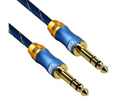 6.35mm 1/4 Inch Audio Instrument Kabel voor Stereo Balans, Geschikt voor Gitaar, Bas en DJ Mixer (1.5m)