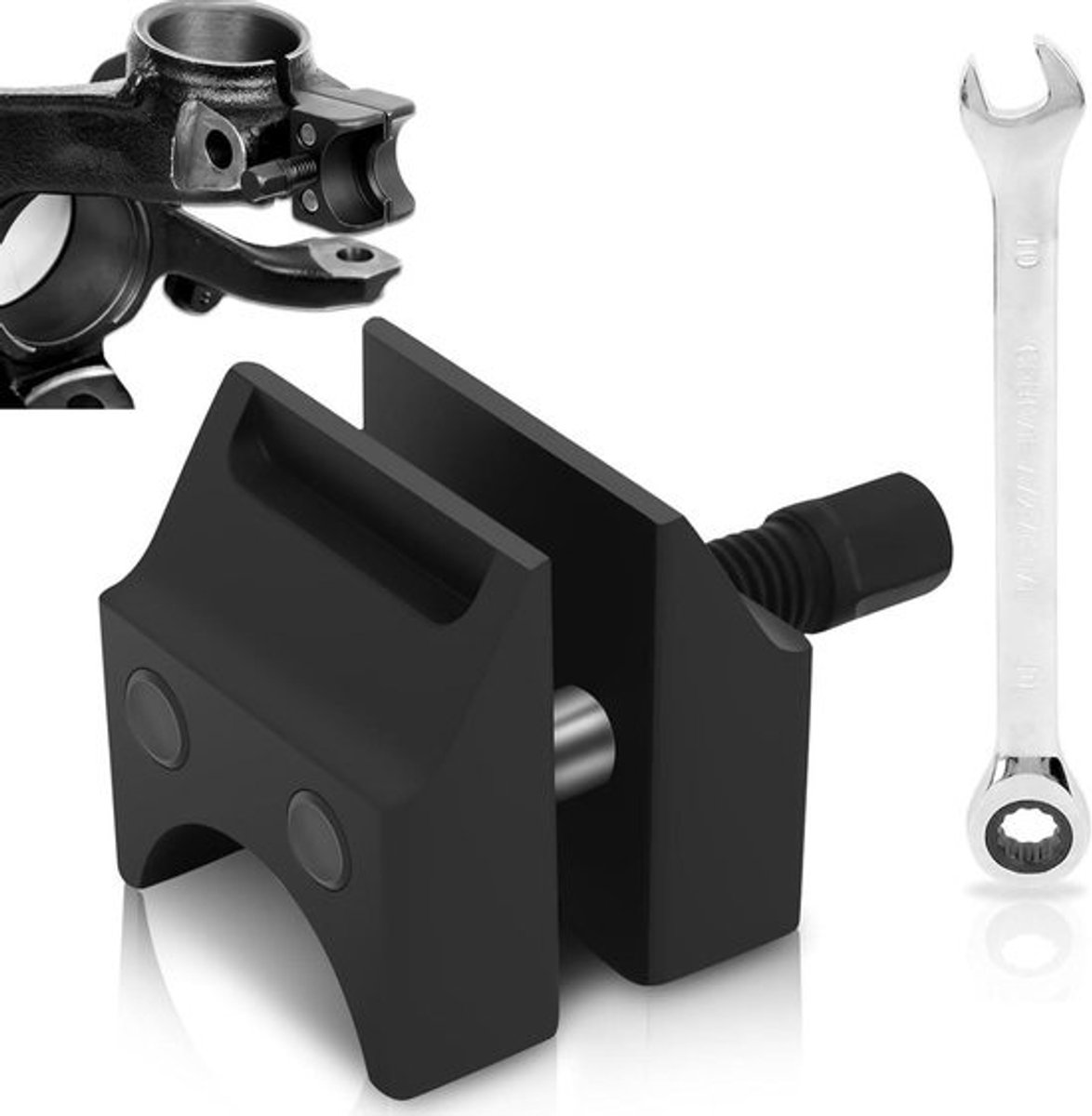 Suspension Strut Hub Steering Knuckle Spreader Tool met moersleutel blokkeergereedschap voor schokdemper-halve naven - Geschikt voor de meeste voertuigen en modellen