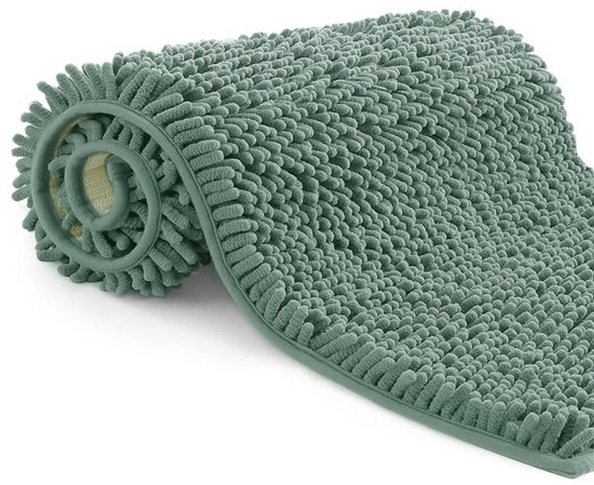 Badmat Antislip Zacht Langharig - 40x60cm - Aquagroen