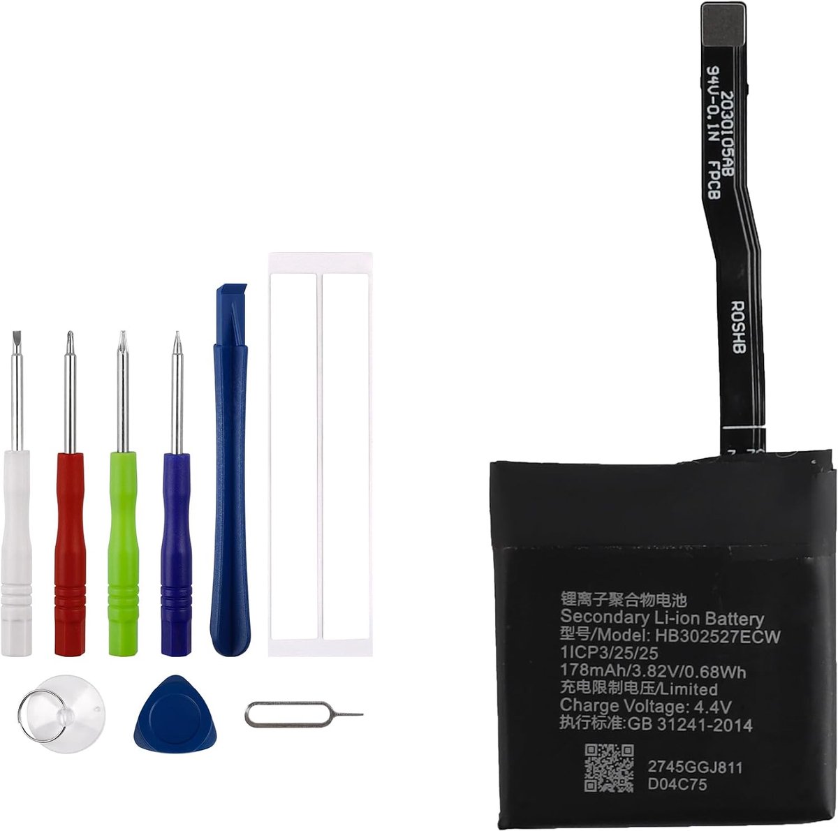 Vervangende accu compatibel met Honor Watch Magic GT 42 mm met Toolkit