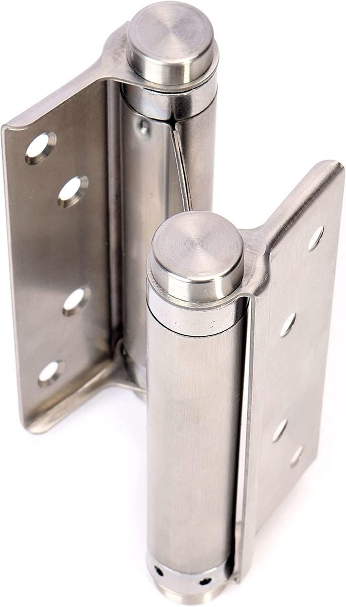 Douchedeur scharnier - Roestvrij staal - 5 Inch - Dubbelwerkend veerscharnier - Voor deuren tot 3 cm dik