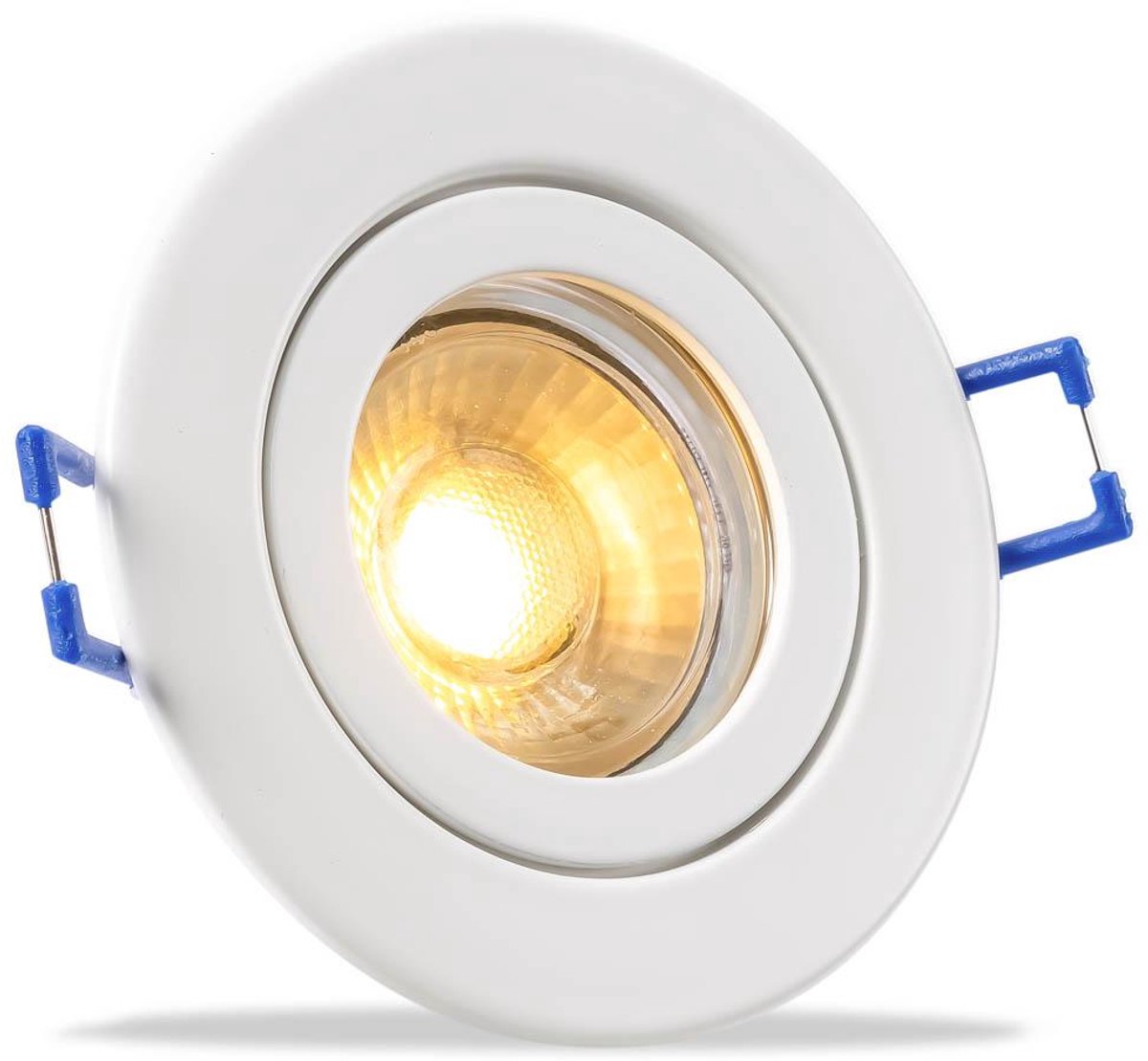 Ondiepe LED spot Fiene rond IP44 wit - 4000K - dimbaar - zaagmaat 57mm