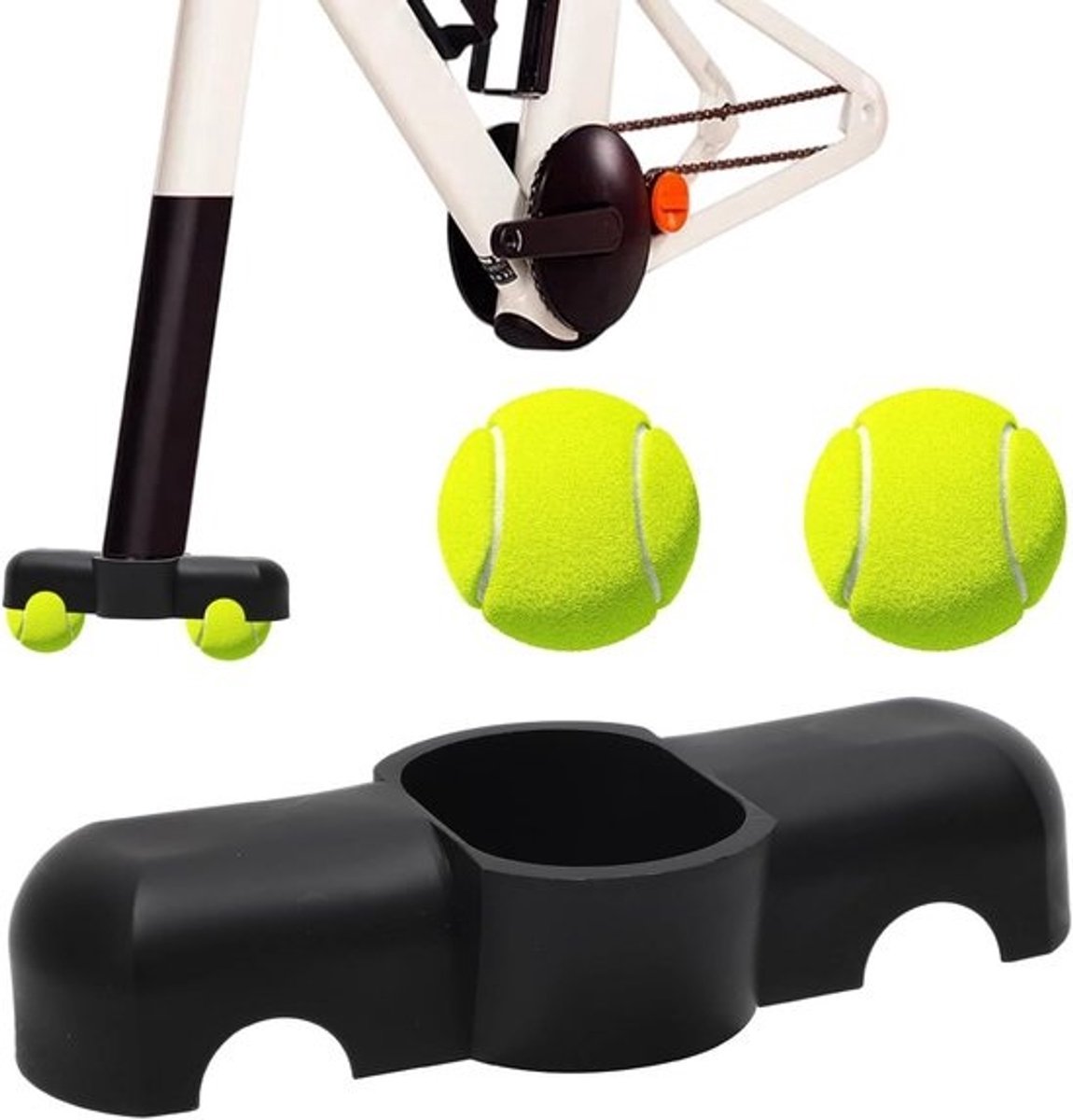 Rocker Plate Voeten voor Indoor Fietstraining, Geschikt voor Roller Trainers, Inclusief 2 Tennisballen voor Intensieve Trainingssessies