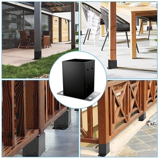 Zware Steunbeugel voor Hekpalen - Ideaal voor Terrassen, Veranda's en Balustrades - 1 stuk — afbeelding 2