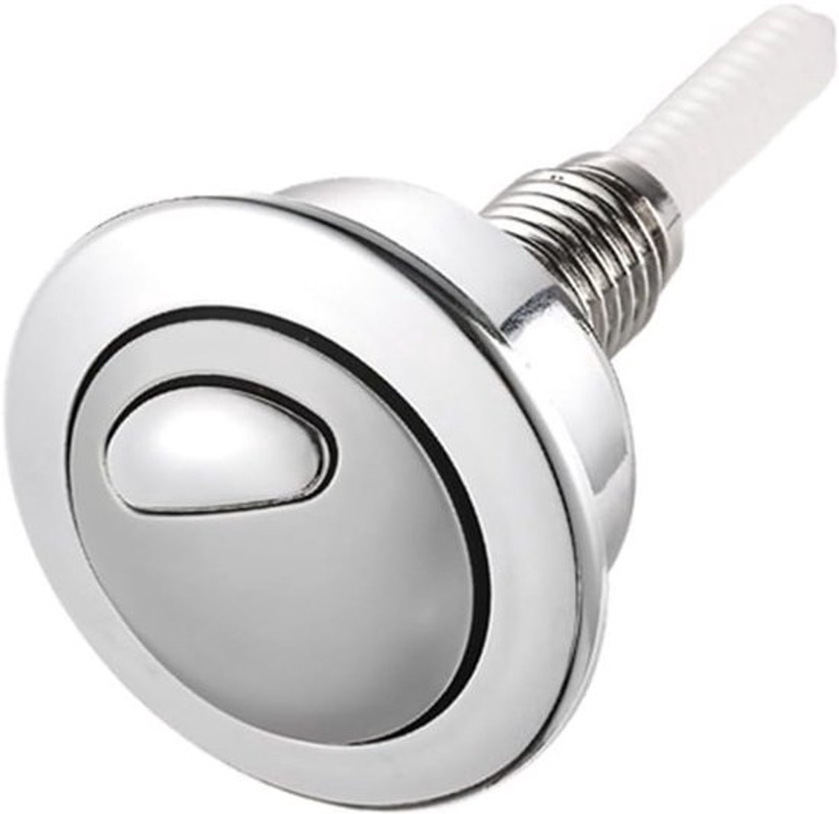 Toilet spoelknop - Reserve knop - Badkamer reparatie - Dubbele spoeling - 48 mm gat - Zilver
