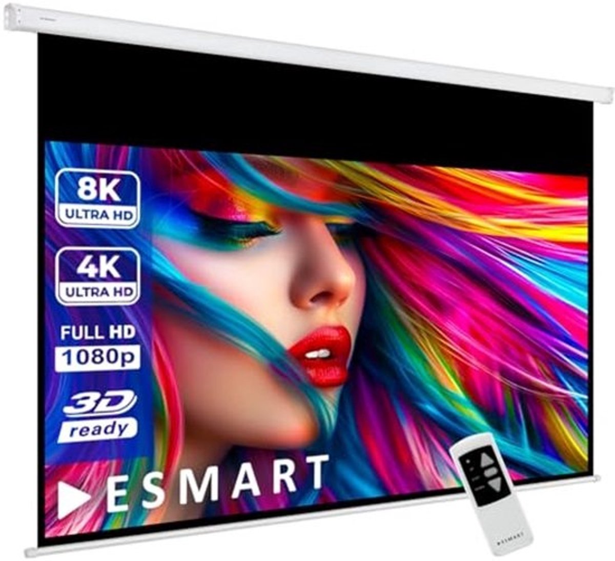 Motorized Projector Screen 100 inch with Remote Control - 16:9 Home Theater Screen