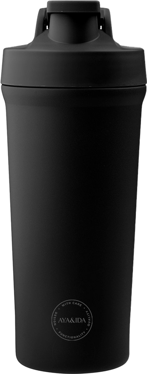 AYA&IDA - Shaker Bottle - drinkfles - eiwit - shaker - fitness - 750ml - BLACK