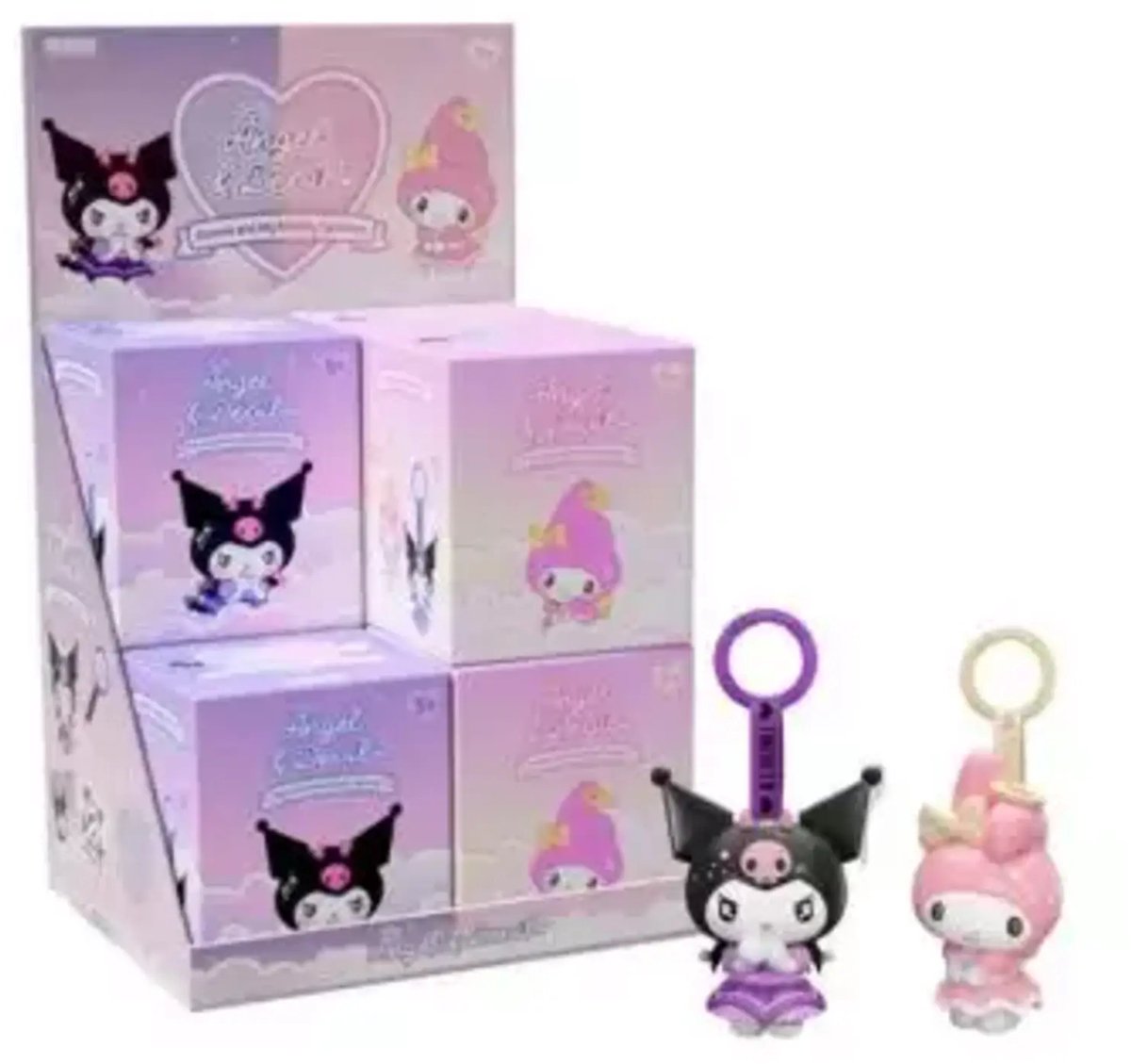 Hello Kitty Keyring Angel & Devil Kuromi 8 cm - 1 willekeurig exemplaar