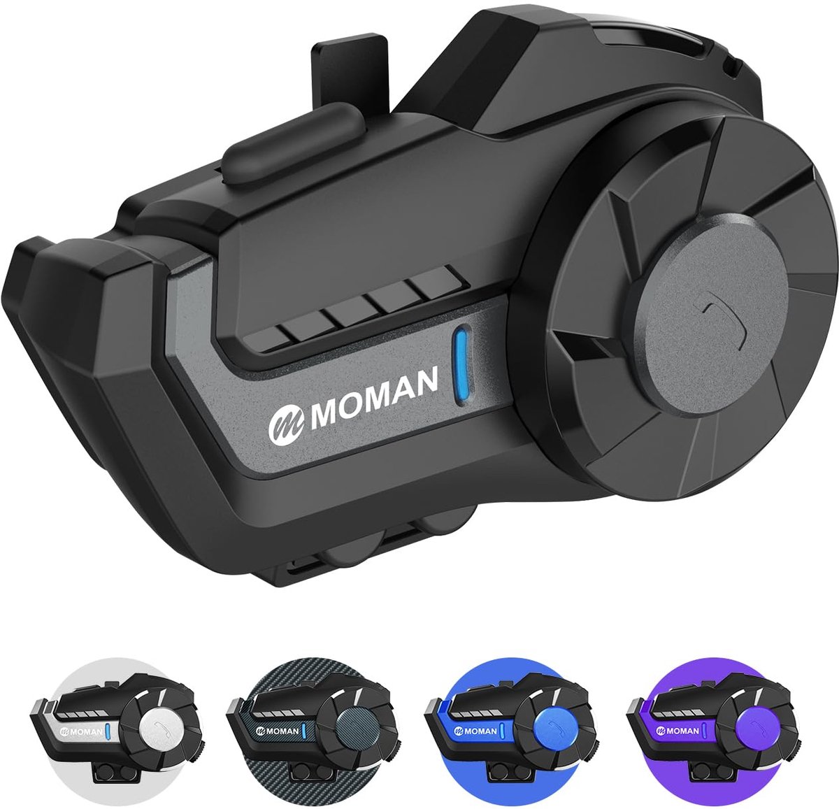 Motorintercom – 1000 m bereik – Waterdicht – 2-rijders communicatie – DSP ruisonderdrukking – 800 mAh – Bluetooth