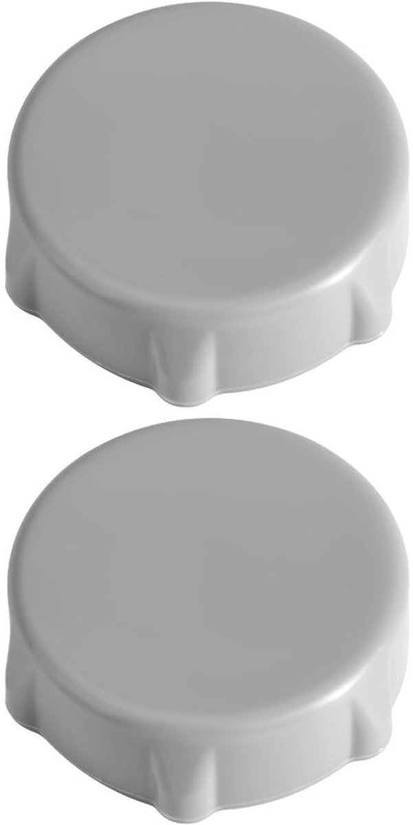 2 Stuks Vervangende Doppen voor Afvoerklep van Zwembad, Onderdeel voor Gemakkelijke Onderhoud en Installatie van Coleman Zwembaden (Grijs)