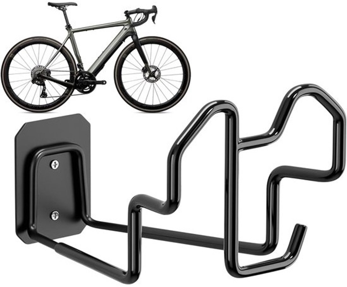 Slanghouder - Wandbevestiging - Tuinorganisatie - Roestbestendig staal - 26 x 15 x 18 cm - Zwart
