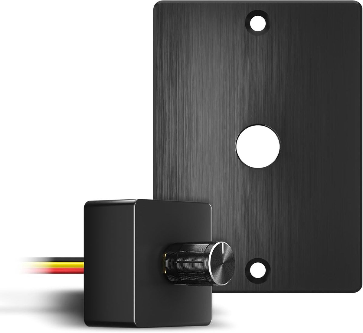 12V LED Dimmer Schakelaar PWM Rotary voor Campervan Boot Van Truck, DC 12V Dimbare LED Lichten/Gloeilamp/Halogeen/Enkele kleur Strip Light, 15A@12V