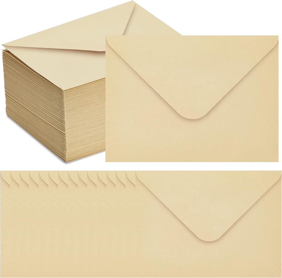 50 stuks, kraftpapier, B6 (17,6 x 12,5 cm), 150 g/m², premium bruiloftsuitnodigingskaarten met elegant design voor evenementenplanners, ontwerpers voor handwerkliefhebbers