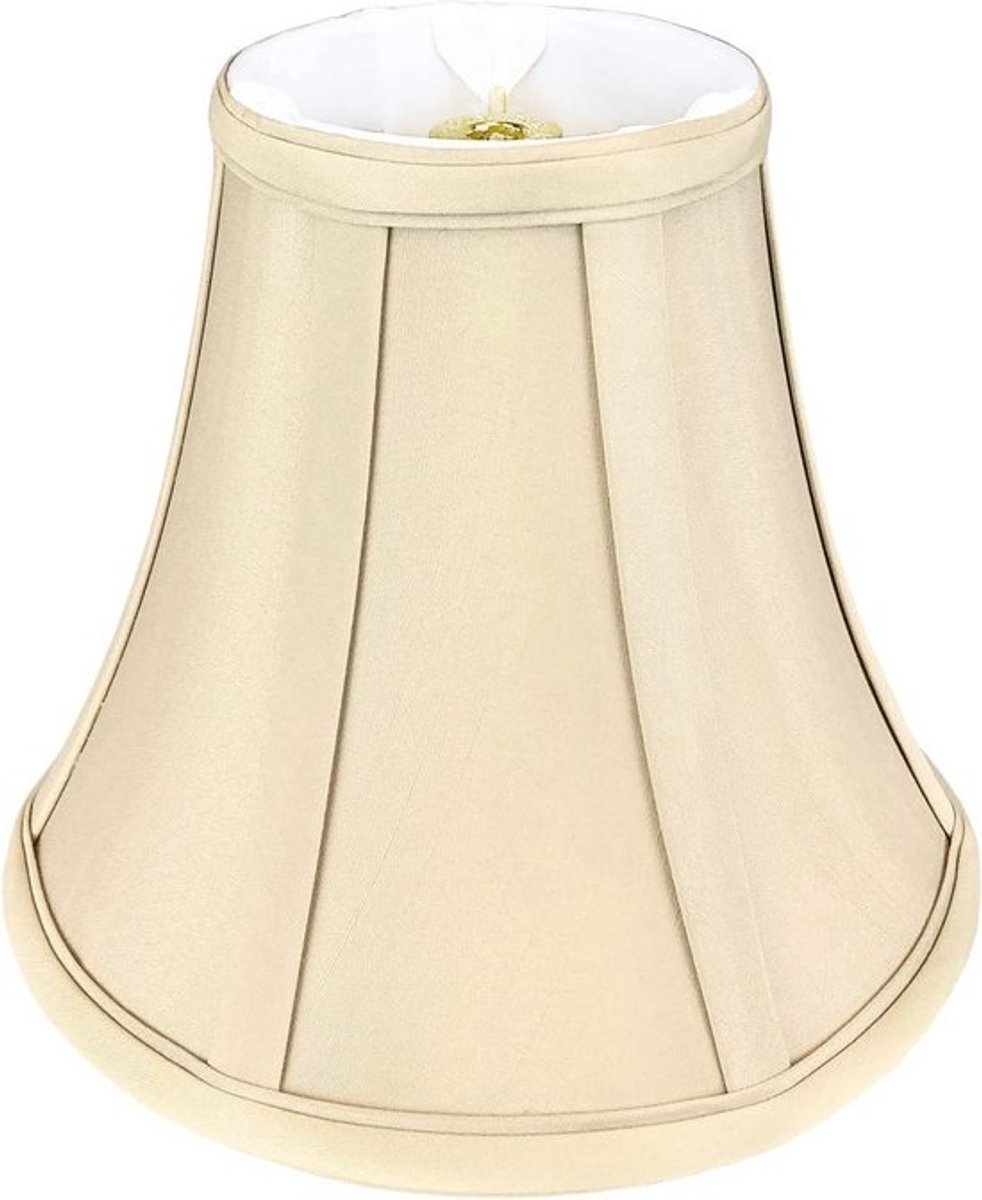 Klassieke klokvormige lampenkap met ronde clipfitting - Beige 10,2 x 20,3 x 18,4 cm
