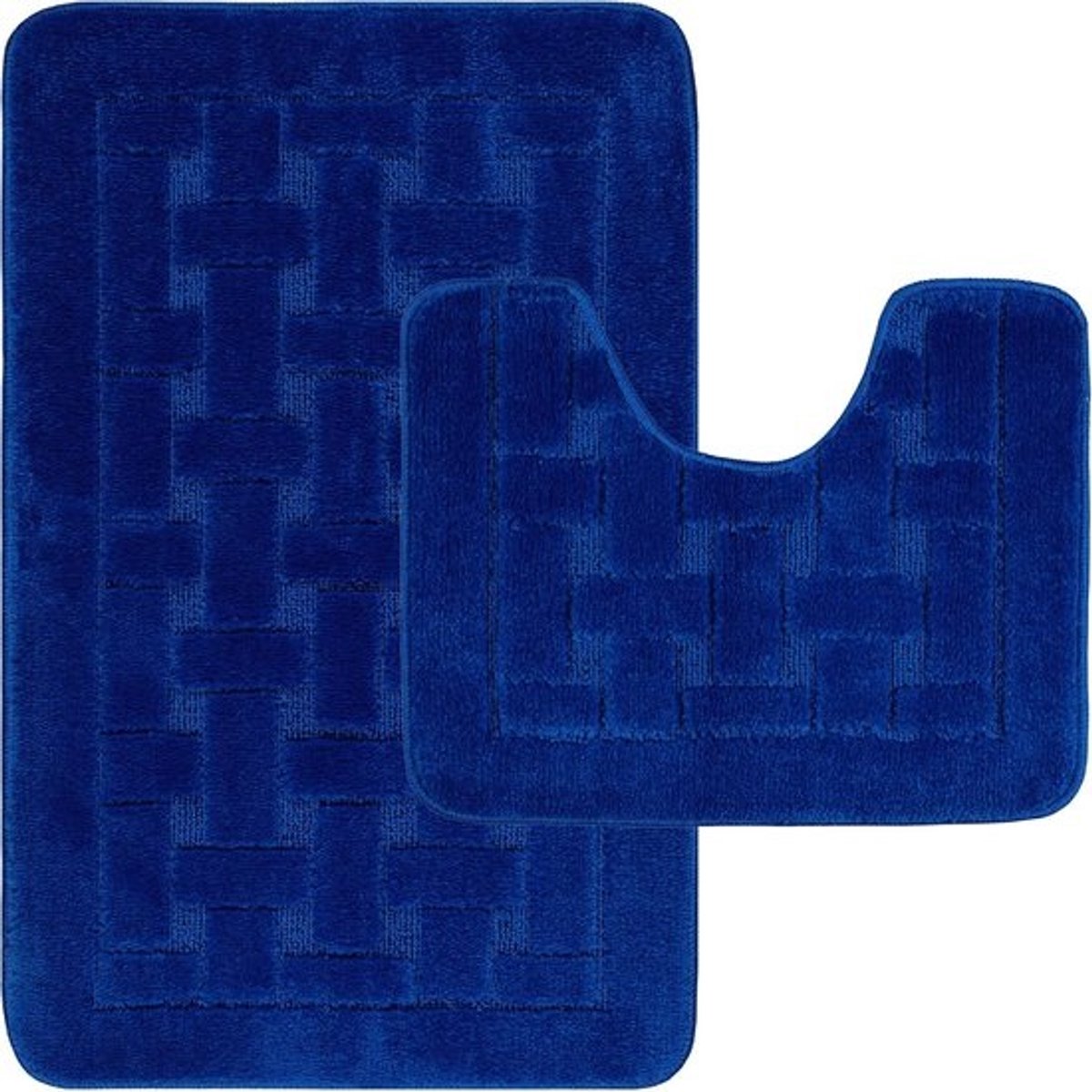 Luxueuze 2-delige Blok Badmat Set - Antislip, Ultra Zacht, Waterabsorberend en Machinewasbaar
