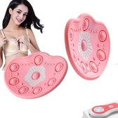 Draadloze Elektrische Borst Massager, Elektrische Borstvergroting Apparaat, 16 Gesimuleerde Massage Heads 4 Modes 3 Intensiteitsniveaus Anti Verzakking Borstvergroting Massager - roze