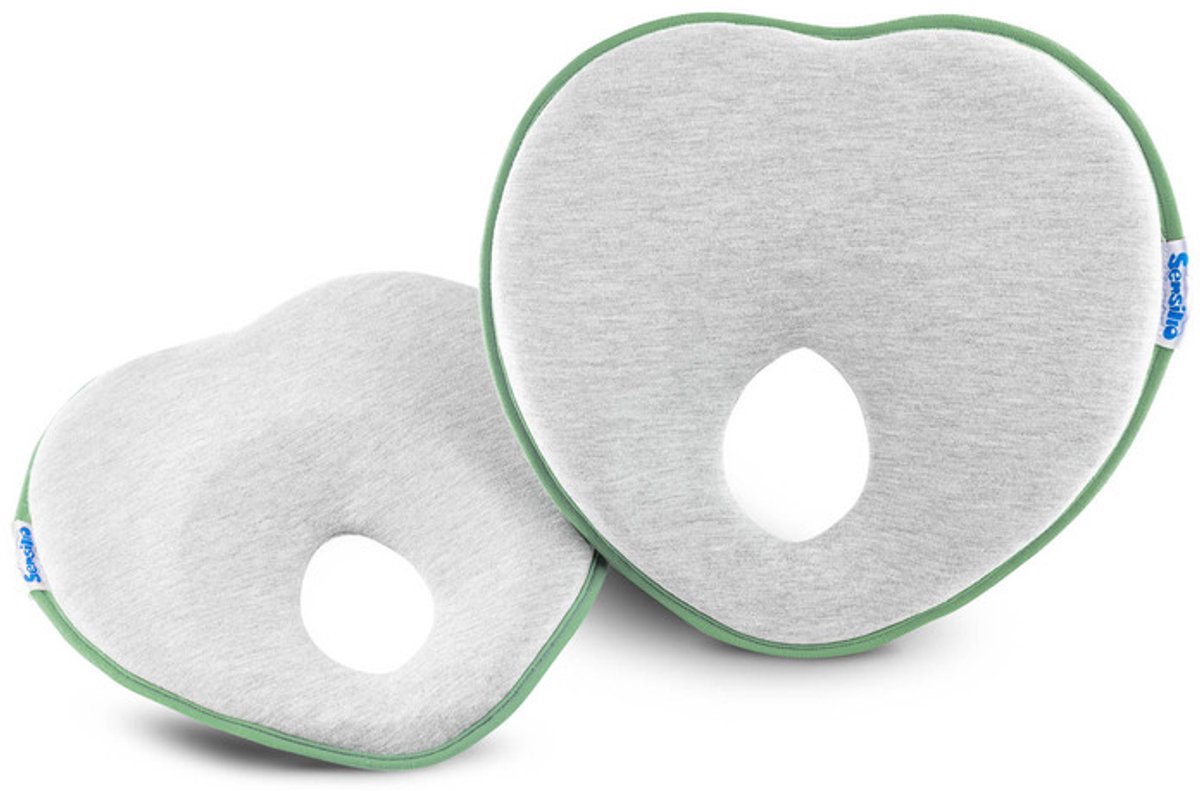 Sensillo ergonomisch babykussen 22x22 cm mint - Hoofdkussen